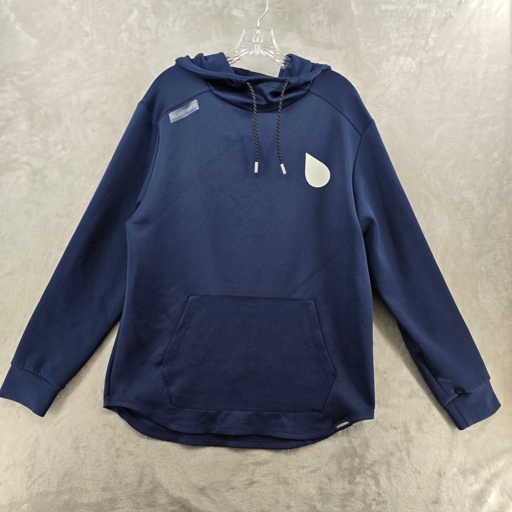 Legends Apparel Hoodie Mens XL Navy Blue Performance Tech Fleece Sweatshirt